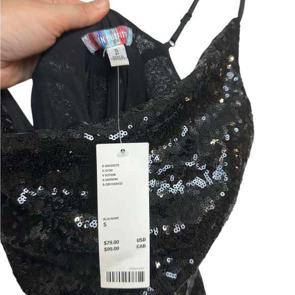Urban Outfitters | NWT | Black Sequin Mini Dress | Size Small - Picture 3 of 6